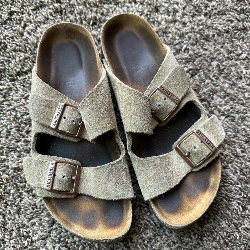 Birkenstock Tan Sandals Comfortable Two-Strap Design